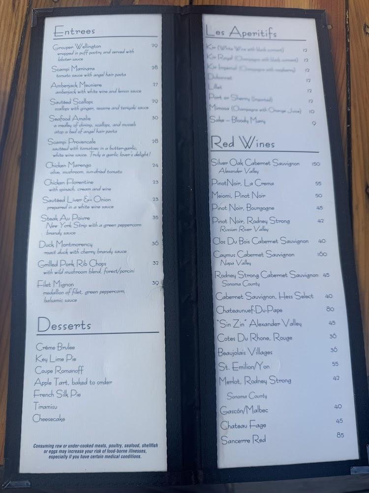 Bay Cafe French Restaurant Menu image 4